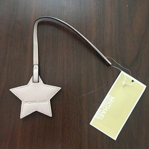 Michael Kors Leather Star Bag Charm Luggage Tag